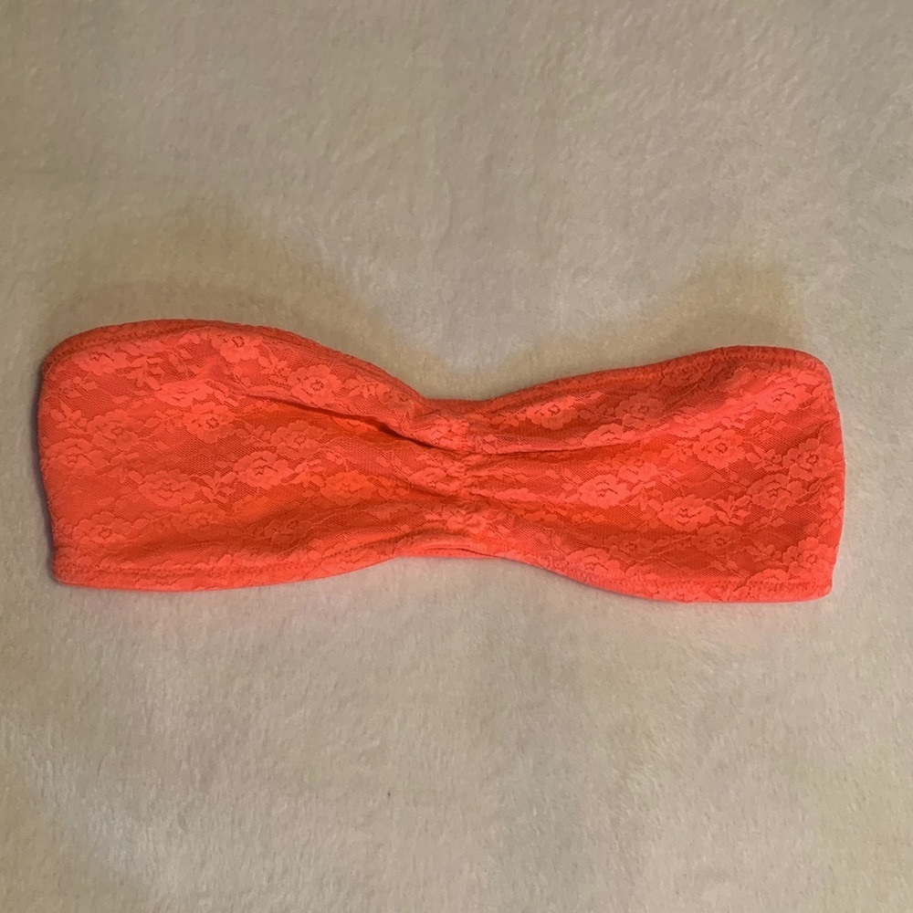 NEW PINK coral bandeau bralette